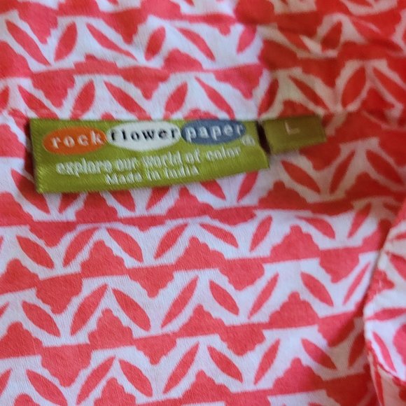 RockPaperFlower size large lightweight cotton tunic euc - Picture 4 of 4